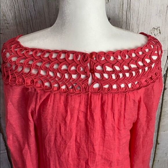 Monoreno Coral Woven Lace Trim Dress - Picture 6 of 9